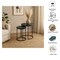 Nesting Table | Green Marble Table Set of 2 with Grey Metal Frame